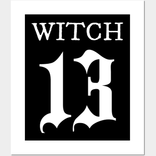 Witch 13 | White Ink Posters and Art